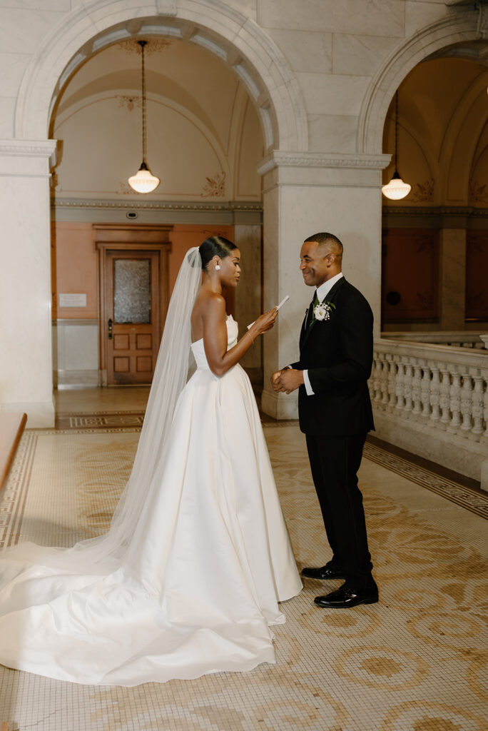 Matt Barnes & Cierra Johnson Wedding Photo at Ohio Statehouse